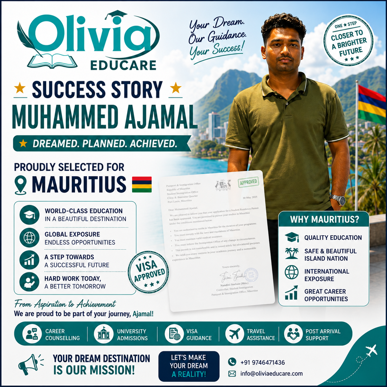 Ajmal Mauritius Visa Success Story
